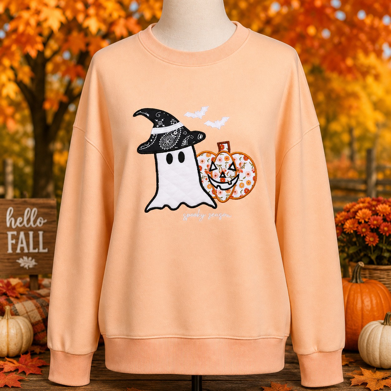 Patchwork Halloween Sweatshirt